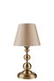 Opviq Lámpara de Mesa con Cuerpo Metálico Beige y Dorado